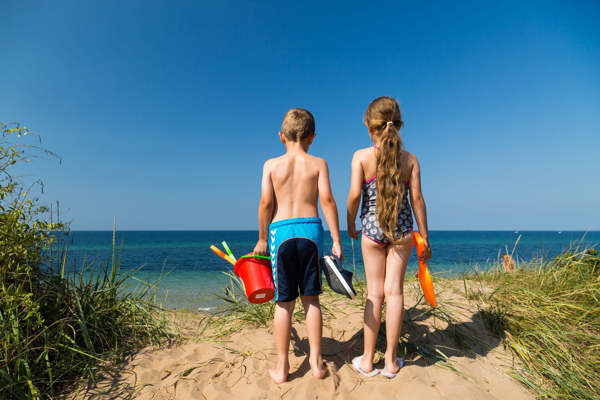 Faciliteiten kinderen naar strand