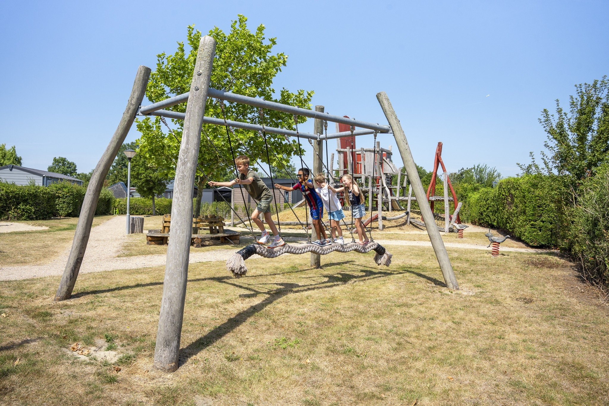 Strandloper spelen kinderen